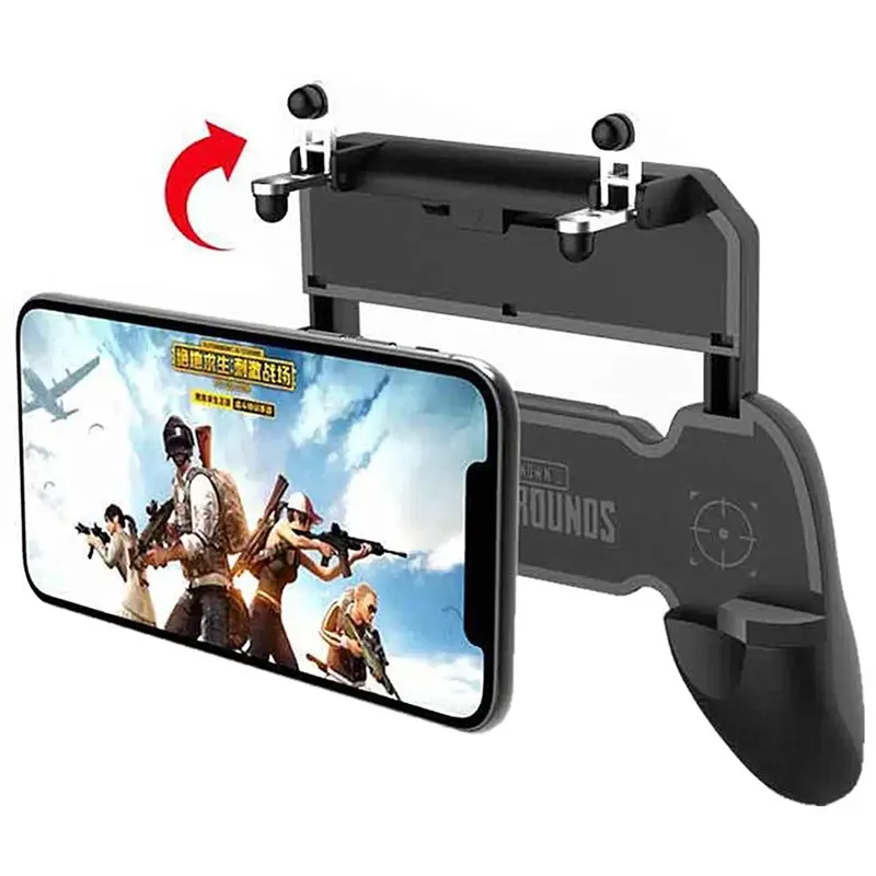 Pubg Mobile Game Controller Gamepad Joystick Fire Trigger Supports phones up to 6.5 inches For iPhone & Android Phones (W10)